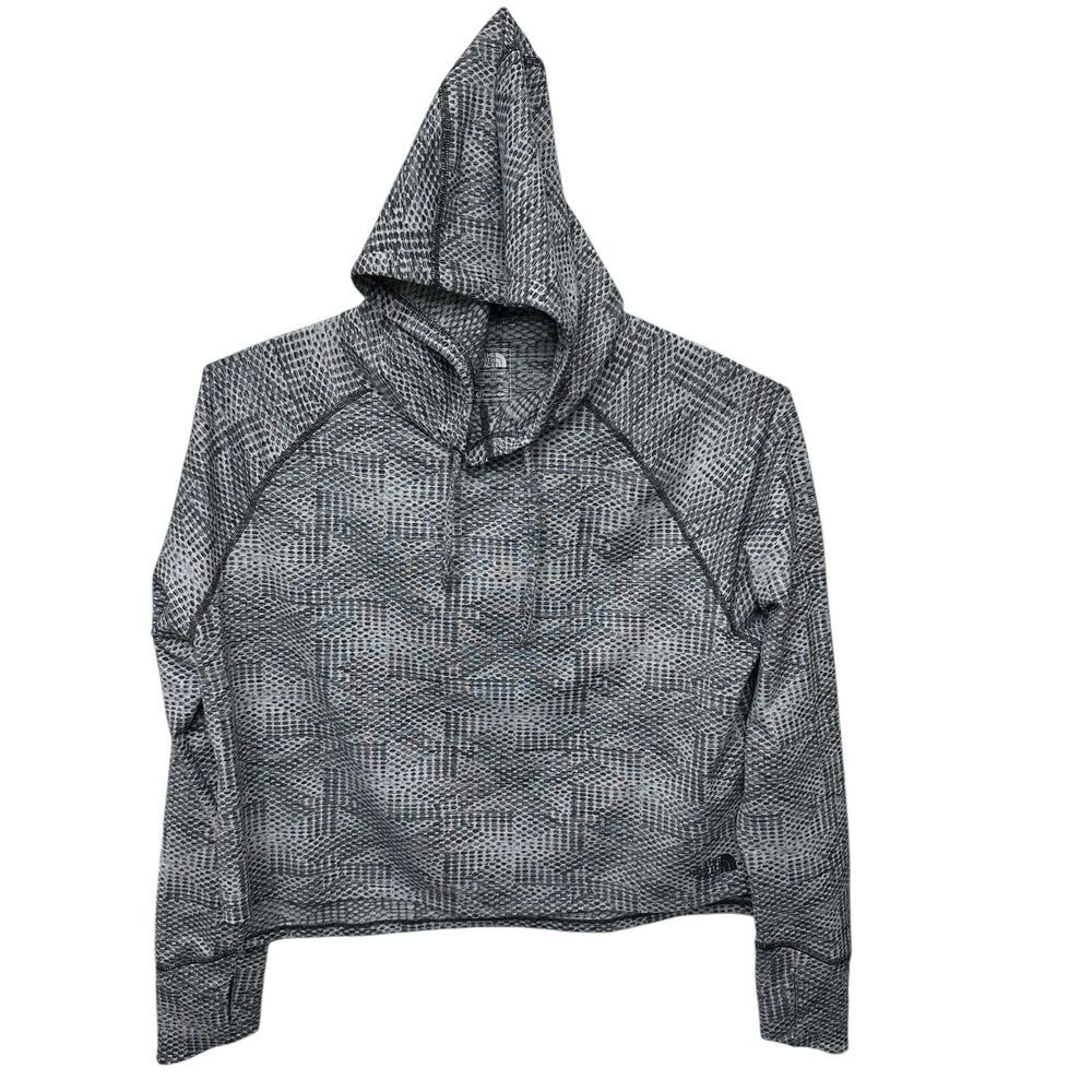 The North Face Womens Large Flash Dry Pullover Hoodie Gray Performance Athletic - Picture 1 of 9